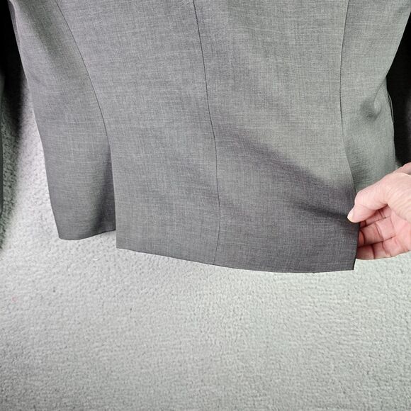 Nine West Gray Blazer Jacket 14 Double Vent Classic Career Wear Tailored Lined - Picture 11 of 16